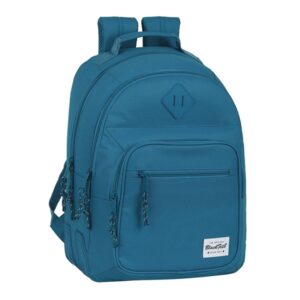 safta blackfit8 egeo mochila con 2 compartimentos antirozaduras adaptable a carro bolsillo frontal portabotellas tirador doble hombreras ergonomicas 20l 320x150x420mm color azul