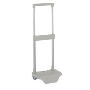 safta carro portamochilas sujecion universal material resistente (polipropileno) estructura de acero pintado ruedas de pvc duraderas 26x10x34cm color gris