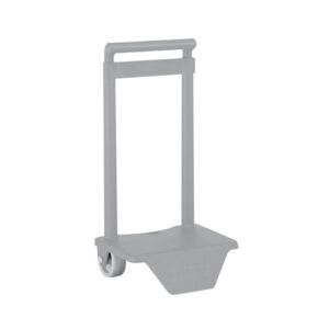 safta carro portamochilas sujecion universal material resistente ruedas de pvc 18x16x35cm color gris