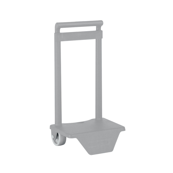 safta carro portamochilas sujecion universal material resistente ruedas de pvc 18x16x35cm color gris