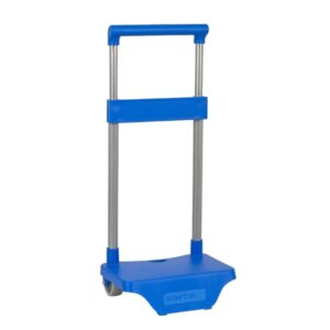 safta carro portamochilas sujecion universal material resistente ruedas de pvc modelo patentado 26x10x34cm color azul
