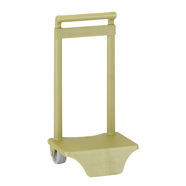 safta carro portamochilas sujecion universal material polipropileno ruedas de pvc 18x16x35cm color verde