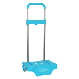 safta carro portamochilas ruedas antivibracion sistema de sujecion universal material resistente 32x16x44cm color turquesa