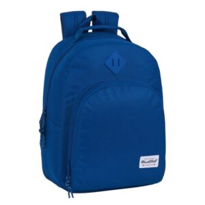 safta blackfit8 oxford mochila adaptable a carro tirador doble bolsillo frontal hombreras acolchadas asa forrada 20.1l 320x150x420mm color azul oscuro