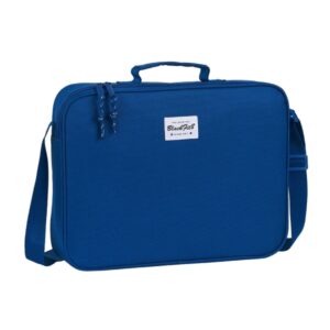 safta blackfit8 oxford maletin con cremallera bandolera ajustable asa forrada doble tirador cremallera fondo semirigido 6l 380x60x280mm color azul oscuro