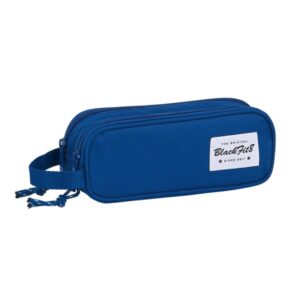 safta blackfit8 oxford portatodo 2 compartimentos con cremalleras asa lateral 1l 210x60x80mm color azul oscuro
