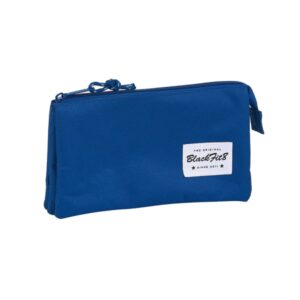 safta blackfit8 oxford portatodo 3 compartimentos con cremalleras bolsillo interior 0.6l 220x30x120mm color azul oscuro