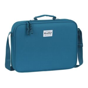 safta blackfit8 egeo maletin con cremallera bandolera ajustable asa forrada doble tirador en cremallera fondo interior semirigido 6l 380x60x280mm color azul