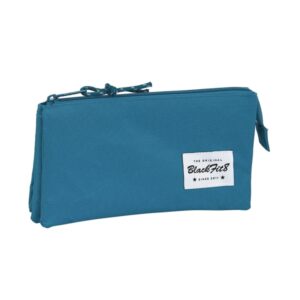 safta blackfit8 egeo portatodo 3 compartimentos con cremalleras bolsillo interior 0.6l 220x30x120mm color azul