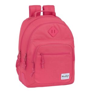 safta blackfit8 fresa mochila con 2 compartimentos antirozaduras adaptable a carro bolsillo frontal portabotellas tirador doble hombreras ergonomicas 20l 320x150x420mm color rosa