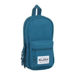 safta blackfit8 egeo plumier mochila vacio 4 compartimentos internos cremallera doble bolsillo frontal asa superior 1.4l 120x50x230mm color azul
