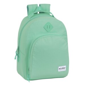 safta blackfit8 mochila adaptable a carro tirador doble bolsillo frontal hombreras ergonomicas asa forrada 20.1l 320x150x420mm color turquesa