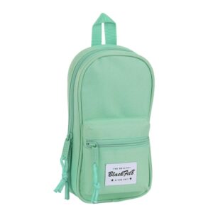 safta blackfit8 plumier mochila 33 piezas goma lapiz tijeras sacapuntas boligrafos fluorescentes regla 12 rotuladores 12 colores 120x50x230mm color turquesa