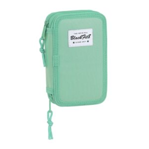 safta blackfit8 plumier de 2 pisos 28 piezas 1l goma lapiz boligrafo sacapuntas 10 colores 14 rotuladores 125x40x195mm color turquesa