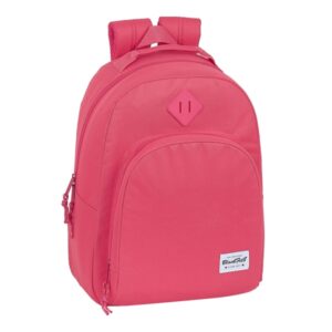 safta blackfit8 fresa mochila adaptable a carro tirador doble bolsillo frontal hombreras ergonomicas espalda acolchada asa forrada 20.1l 320x150x420mm color rosa