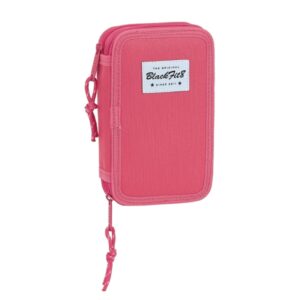 safta blackfit8 fresa plumier de 2 pisos 28 piezas 1l goma lapiz boligrafo sacapuntas 10 colores 14 rotuladores 125x40x195mm color rosa