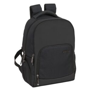 safta business mochila para portatil hasta 14.1" interior acolchado bolsillo para tablet conector usb portabotellas bolsillo frontal tirador doble 18.8l 280x160x420mm color negro