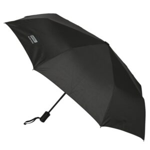 safta business paraguas automatico de 102cm 8 paneles asa engomada punta de pvc poliester nervios de acero de 8mm color negro
