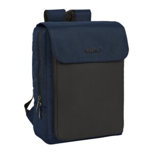 safta business mochila para portatil hasta 13.3" cierre doble conector usb rejilla transpirable cinta para maleta asa superior 13.6l 290x120x390mm color azul marino