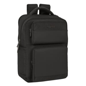 safta business mochila para portatil hasta 15.6" conector usb bolsillo portabotellas bolsillo antirrobo bolsillos frontales acolchado hombreras acolchadas y transpirable color negro