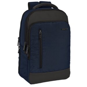 safta business mochila para portatil hasta 15.6" conector usb bolsillo para tablet portabotellas organizador en frontal tirador doble 290x150x440mm color azul marino