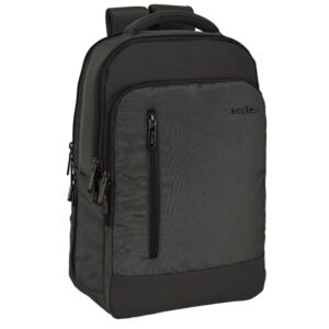 safta business mochila para portatil hasta 15.6" conector usb bolsillo lateral tirador doble hombreras acolchadas alojamiento para gafas 19.15l 290x150x440mm color gris oscuro