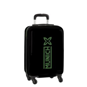 safta munich caviar maleta trolley de cabina 20” cierre con candado interior forrado organizador con cremallera ruedas giratorias 40.1l 345x200x550mm color negro