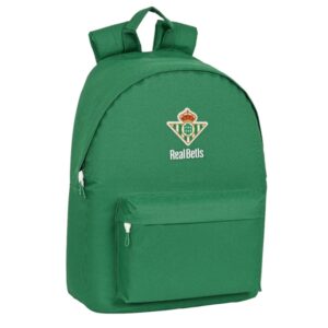 safta real betis balompie mochila para portatil hasta 14.1" bolsillo para tablet bolsillo frontal bolsillo trasero tirador doble hombreras ergonomicas 310x160x410mm color verde