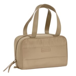 safta moos capsula camel neceser de 8l cremallera asas de mano superiores interior forrado bolsillo interior tirador doble 310x140x190mm color arena