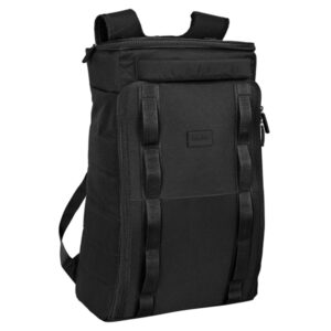 safta basic mochila de viaje doble cremallera bolsillos laterales de red bolsillo trasero hombreras acolchadas 32.67l 330x180x550mm color negro