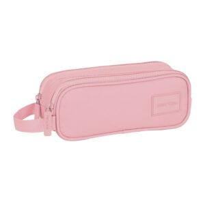safta basic portatodo 2 compartimentos con cremalleras asa lateral 1l 210x60x80mm color rosa