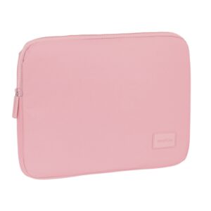 safta basic funda para portatil hasta 14" alojamiento acolchado 1.7l 340x20x250mm color rosa