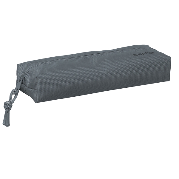 safta portatodo 0.53l rectangular cremallera goma elastica 220x70x40mm color gris