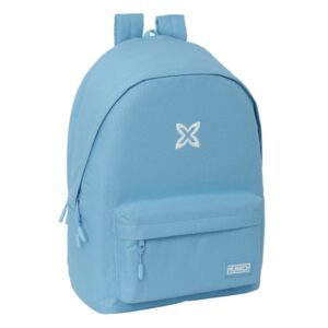 safta munich basicos mochila para portatil hasta 15.6" alojamiento antirrobo conector usb base acolchada bolsillo frontal hombreras ergonomicas 310x180x440mm color azul claro