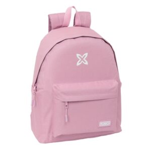 safta munich basicos mochila bolsillo frontal hombreras acolchadas espalda acolchada doble tirador asa superior 20.8l 330x150x420mm color rosa