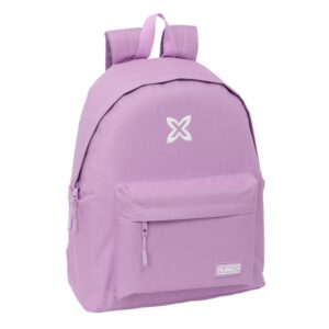 safta munich basicos lila mochila bolsillo frontal hombreras acolchadas espalda ergonomica doble tirador asa superior 20.8l 330x150x420mm color violeta