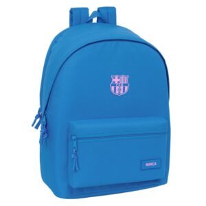 safta f.c.barcelona chica indigo mochila para portatil hasta 15.6" conector usb base acolchada bolsillo frontal hombreras ergonomicas asa superior 24.55l 310x180x440mm color azul