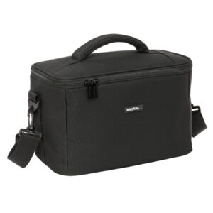 safta bolsa isotermica porta alimentos 9.2l repelente al agua asa acolchada bandolera ajustable repelente al agua asa superior 290x180x190mm color negro
