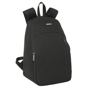 safta mochila isotermica cremallera doble bolsillo frontal hombreras acolchadas material repelente asa superior 14.5l 230x180x360mm color negro