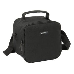safta bolsa isotermica porta alimentos 4.4l interior forrado de aluminio bandolera ajustable repelente al agua asa superior 200x150x200mm color negro