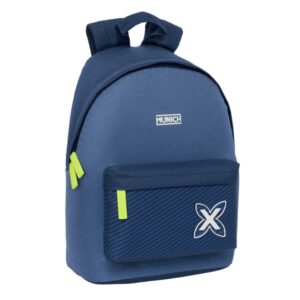 safta munich blue indigo mochila para portatil hasta 14.1" bolsillo para tablet tirador doble hombreras ergonomicas espalda transpirable 20l 310x160x410mm color azul marino
