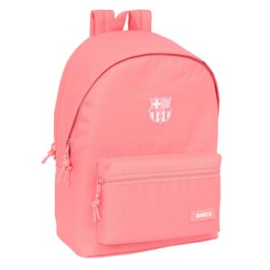 safta f.c.barcelona chica mochila para portatil hasta 15.6" antirrobo conector usb base acolchada bolsillo frontal hombreras ergonomicas asa superior 310x180x440mm color coral