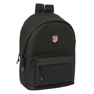 safta atletico de madrid teen black mochila para portatil hasta 15.6" conector usb base acolchada tirador doble asa superior 24.55l 310x180x440mm color verde oscuro