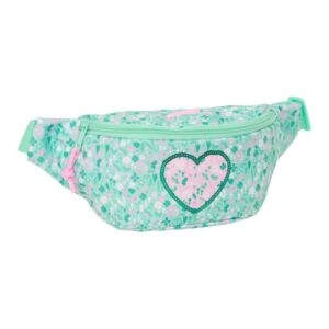 safta cuore bolsa de cintura cremallera cintas ajustables 2.485l 230x90x120mm color turquesa