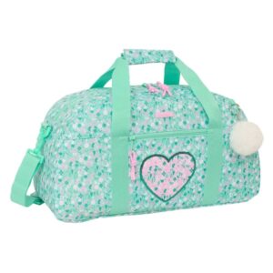 safta cuore bolsa de deporte bolsillo frontal bandolera ajustable asa forrada tirador doble tacos de proteccion en base fondo interior semirigido 26l 500x200x260mm color turquesa