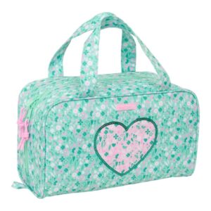 safta cuore neceser de 8l cremallera asas de mano superiores interior forrado bolsillo interior tirador doble 310x140x190mm color turquesa