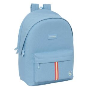 safta el ganso basics cerulean mochila para portatil hasta 15.6" conector usb base acolchada tirador doble hombreras ergonomicas asa superior 310x180x440mm color azul