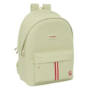 safta el ganso basics mochila para portatil hasta 15.6" conector usb base acolchada bolsillo frontal tirador doble ergonomica asa superior 24.55l 310x180x440mm color beige
