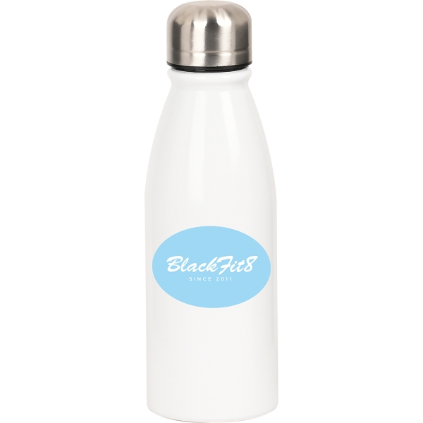 safta blackfit8 cool botella metalica de 500ml resistente 60x240mm color blanco