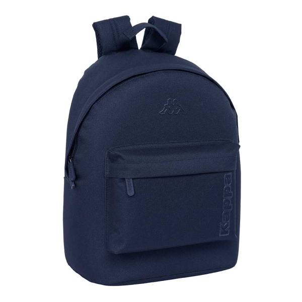 safta kappa basics mochila para portatil hasta 14.1" bolsillo para tablet tirador doble hombreras ergonomicas espalda acolchada 20l 310x160x410mm color azul marino